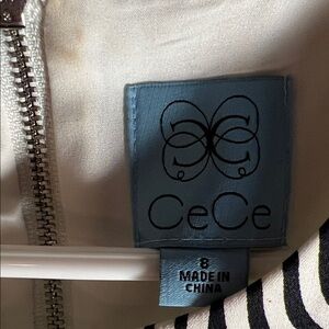 CeCe Monochrome Striped Apparel